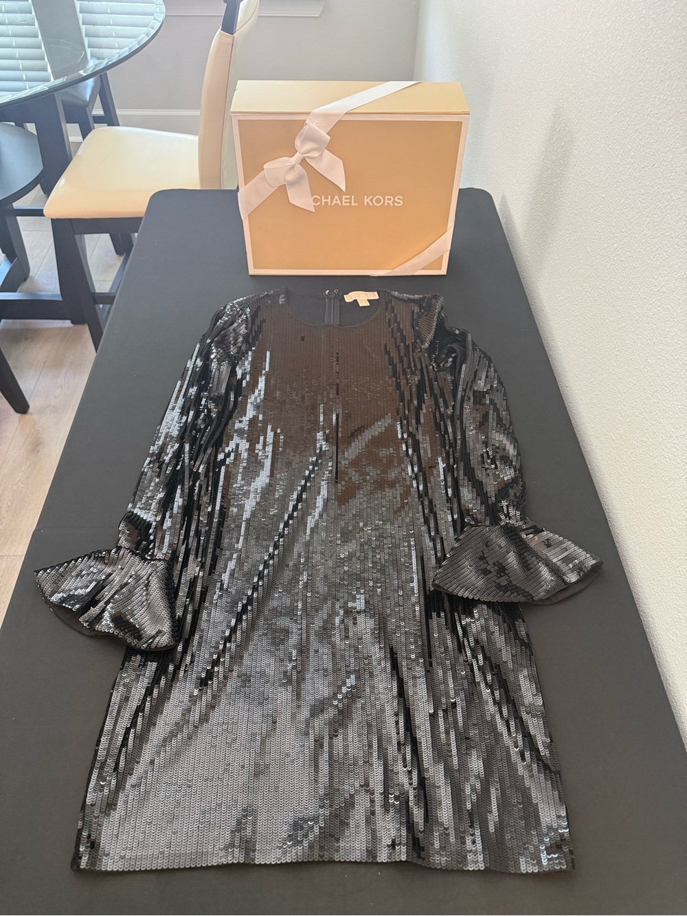 MICHAEL Michael Kors Black Sequin Top